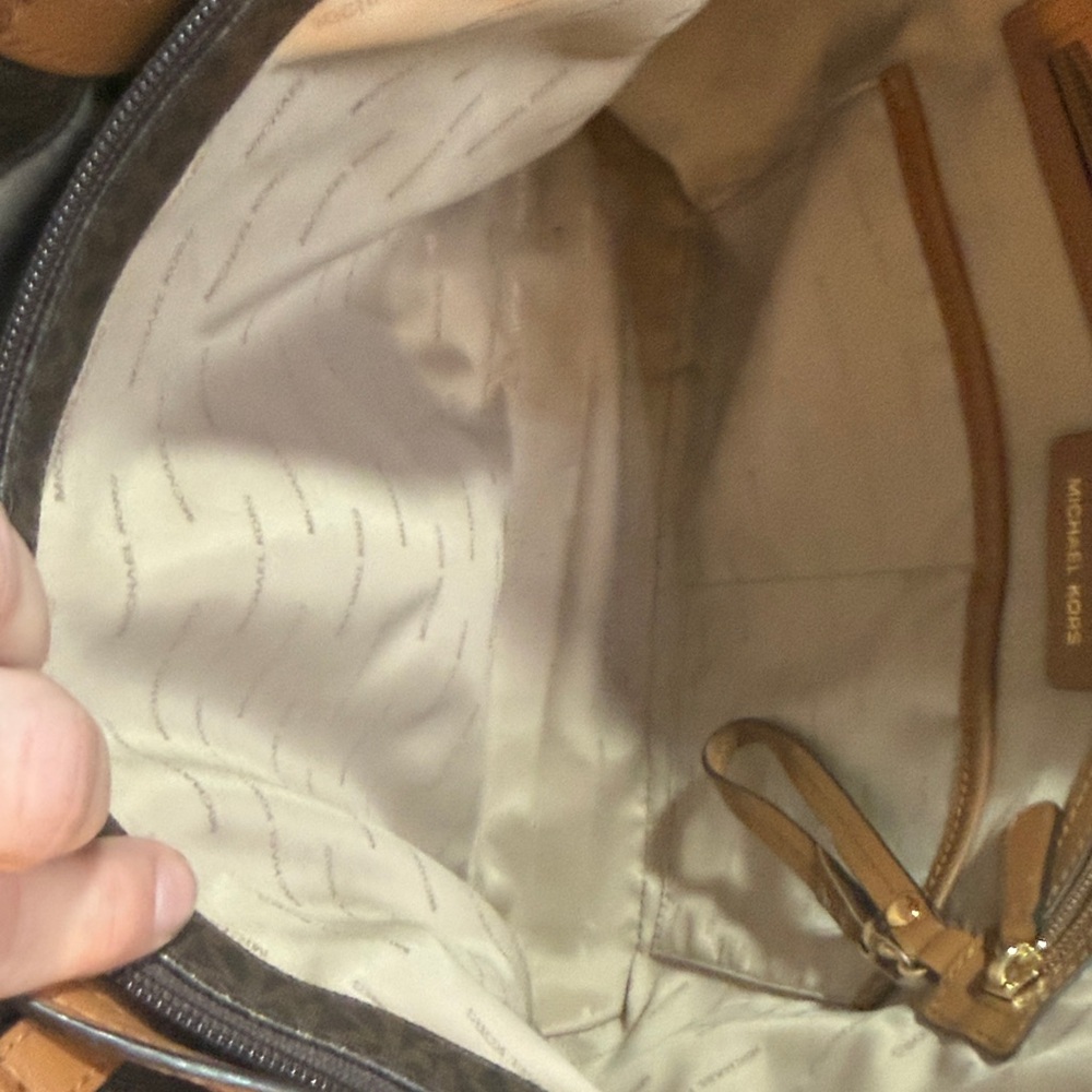 Michael Kors Marilyn Medium Dark Brown Tote with Gold Accents - Picture 8 of 12